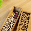 Retro Wooden Pencil Box Hollow Pencil Case Unique Stationery Box  Desk Storage Accessories