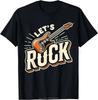Lets Rock Electric Guitar Music Lover Band Guitarist Retro Women Men TShirt Summer Oversized Tshirt Fashion Causal T Shirt Tee