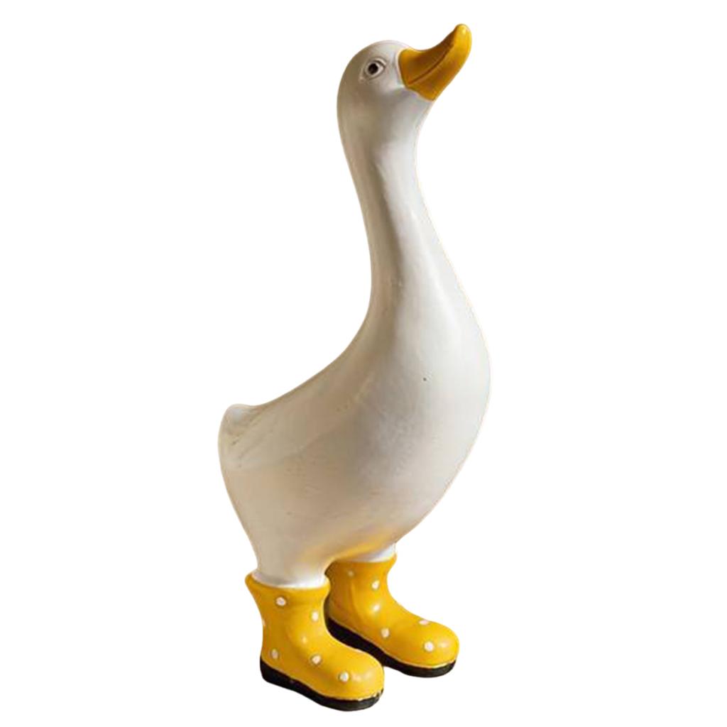 Resin Duck Ornaments Multi-Purpose Festival Animal Decor Ornament Lifelike Resin Decorative Figurine for Pool Yard Outdoor Decor