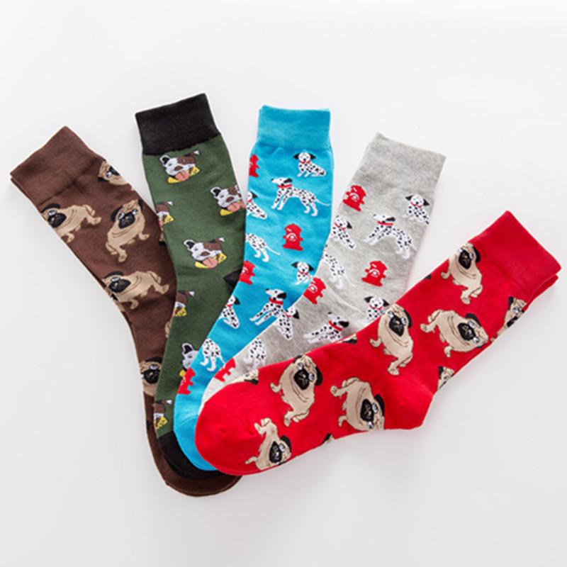 Heiße Verkäufe Frauen Socken Unisex Kleid Baumwolle Welpe lustige Cartoon Socken lässig Baumwolle Mops weibliche bequeme Skateboard Socken Sox