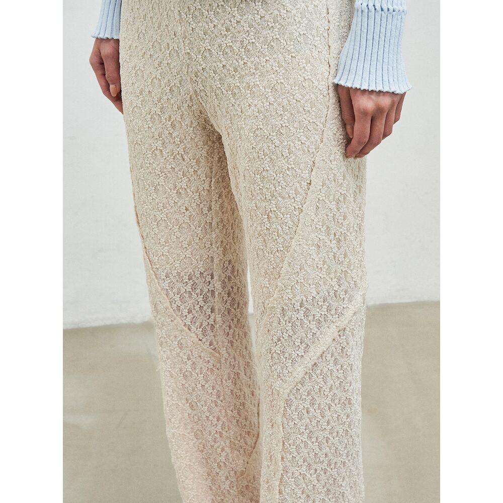 Anggae Lace Line Pants Ivory