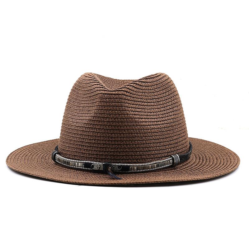 European and American straw hat dame top hat men's and women's spring and summer straw fashion sun protection sun hat
