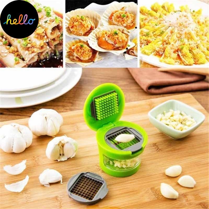 Mashed Garlic Tools Stainless Steel Slicer Kitchen Chopper Grinder Presser Tool Ginger Onion Crusher