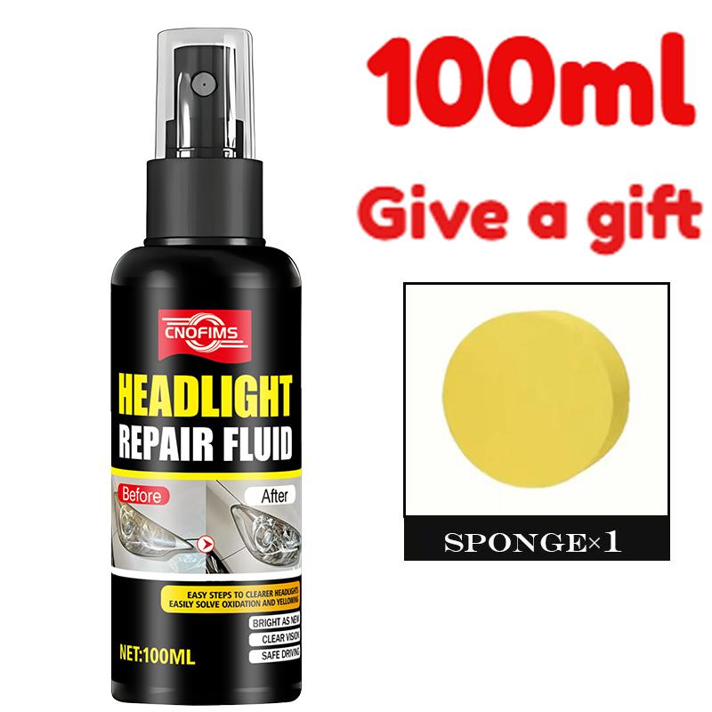 New Headlight repair 100 ml -- effectively repairs yellowing, oxidation, and cloudiness of car headlights | Safe and convenient