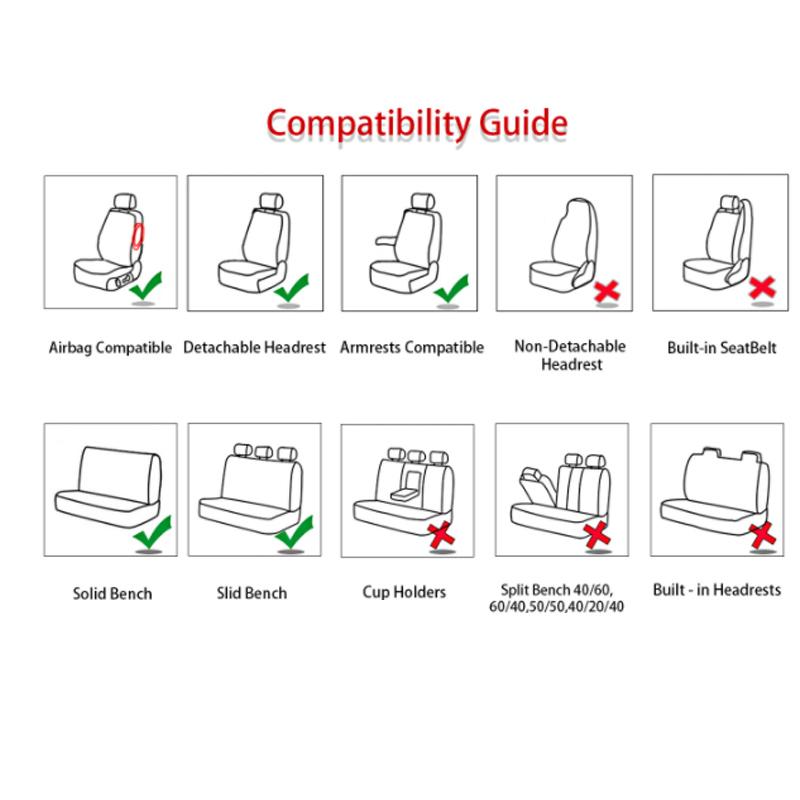 SEAMETAL Car Seat Cover Universal Fit Most Auto Interior Decoration Accessories Car Seat Protector