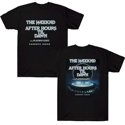 2026 JaroLéto The Weeknd After Hours Til Dawn Evropský Vzor Dámské a Pánské HipHop Módní Styl Tričko