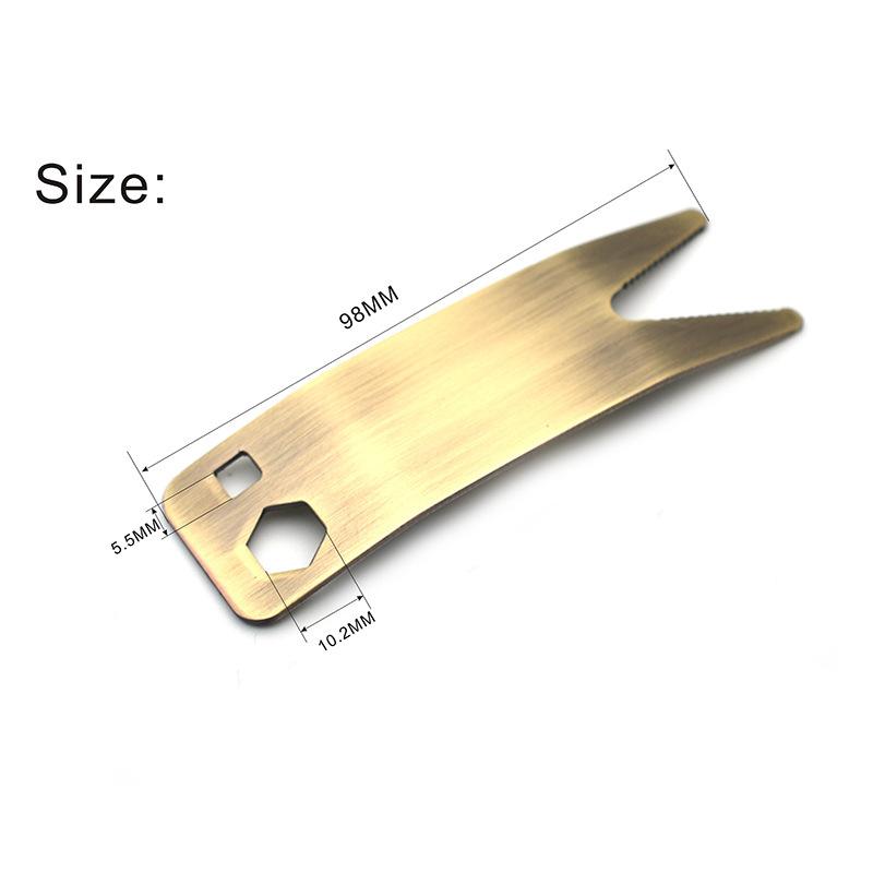 Metal Guitar Bass Multi Tool Wrench Spanner for Knob Tuner Repair Instrument Maintenance Accessory бронзовый