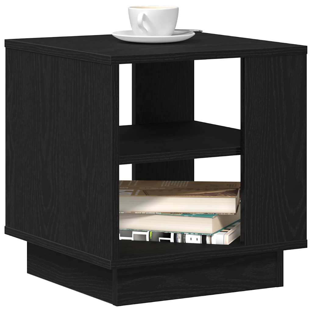 Coffee Table Black Oak Look 40 x 40 x 43 cm Engineered Wood