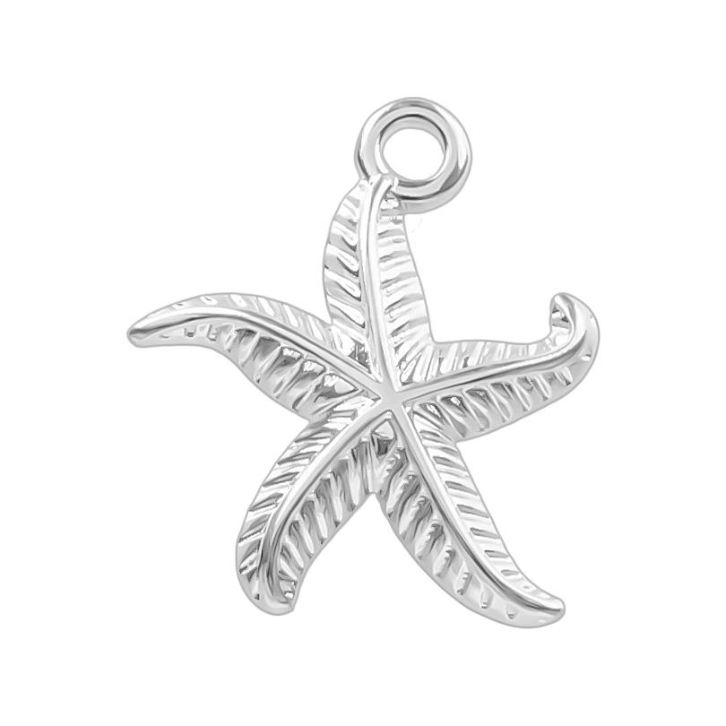 6pcs No Fade Sea Wave Shell Marine Organism Stainless Steel Charms For Jewelry Making Supplies DIY Women Men Pendant Waterproof
