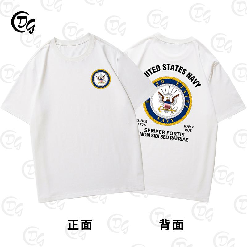 2025 Vereinigte Staaten von Amerika Marine Luftwaffe Armee Kurzarm-T-Shirt Kleidung Sommer Freizeit Reine Baumwolle Alles Harajuku