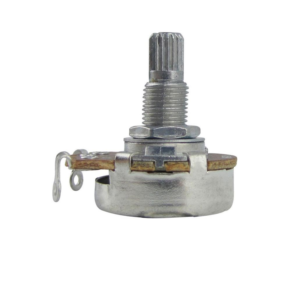 FLEOR 12pcs Long Split Shaft Electric Guitar Potentiometers Pots Volume Tone Control Pots A250K B250K A500K B500K Optional