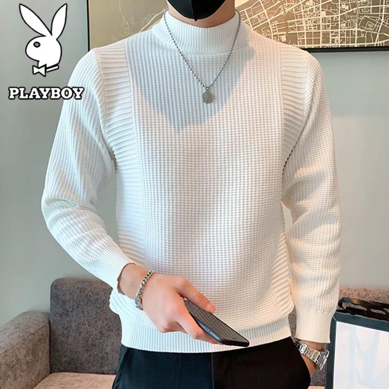 Playboy Men's Slim Fit Crew Neck Pullover Sweater