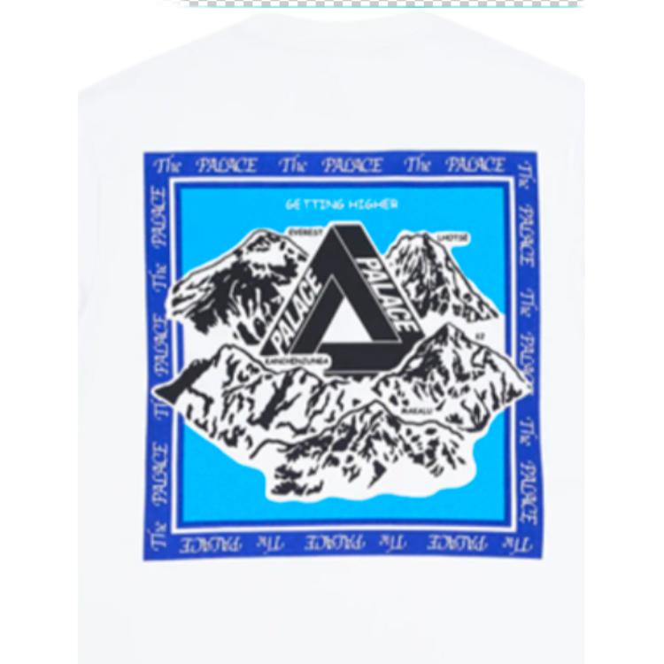 Palace Getting Higher Locker geschnittenes Rundhals-T-Shirt Unisex Oberteile Weiß P13TS069