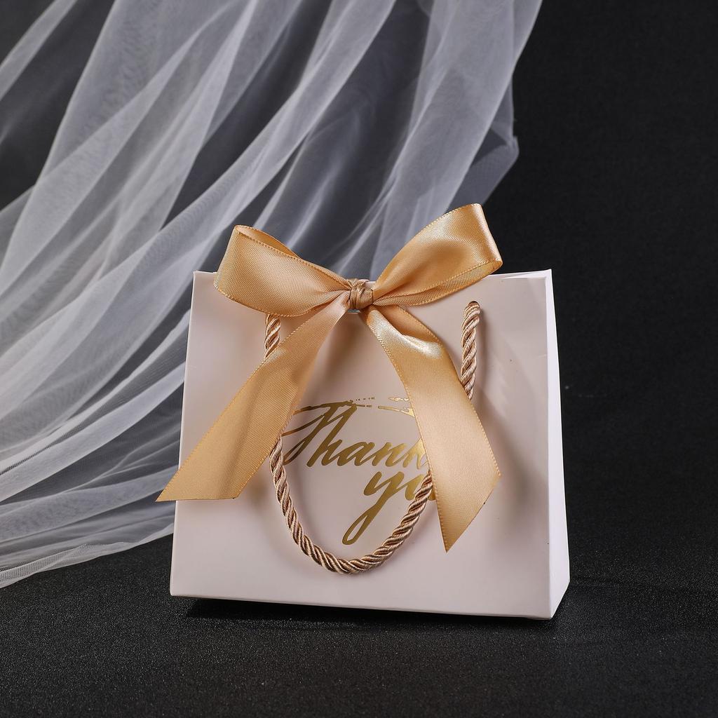 20/50 Pack Small Thank You Gift Bags Bulk Wedding Gift Bags for Guests Mini Gift Paper Bags With Handles for Wedding Baby Shower