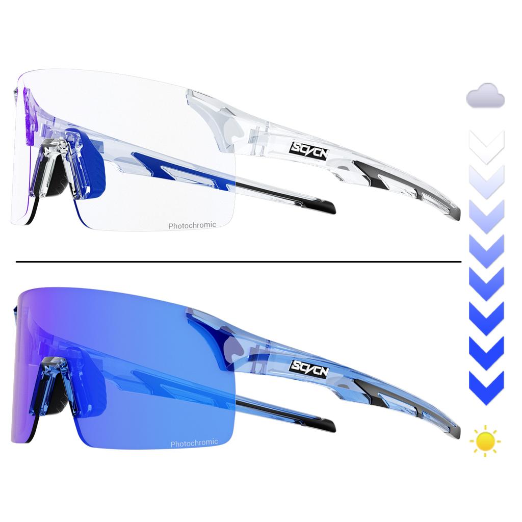 Scvcn Photochromic Sunglasses Cycling Blue Outdoor Sports Bike Glasses Red Man MTB Fishing Glasses Eyewear Bicycle Goggles 2024