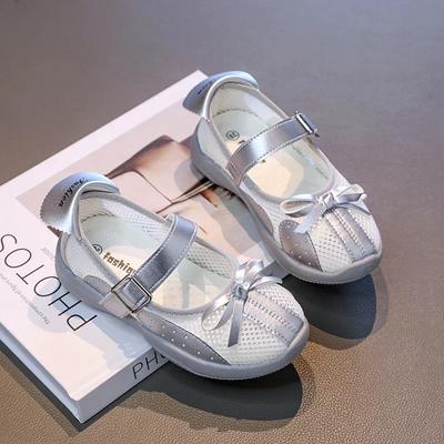 Children Mesh Shoes 2025 Summer New Patchwork Bowknot Girls Causal Shoes Breathable Non-slip Kids Fashion School Sports Sandals