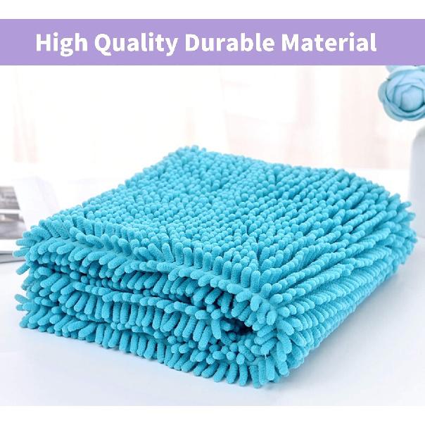 Dog Towel - Microfiber Super Shammy with Hand Pockets, Ultra Absorbent Quick Dry Pet Bath Towels for Small, Medium, Large Dogs and Cats (Large, 31''