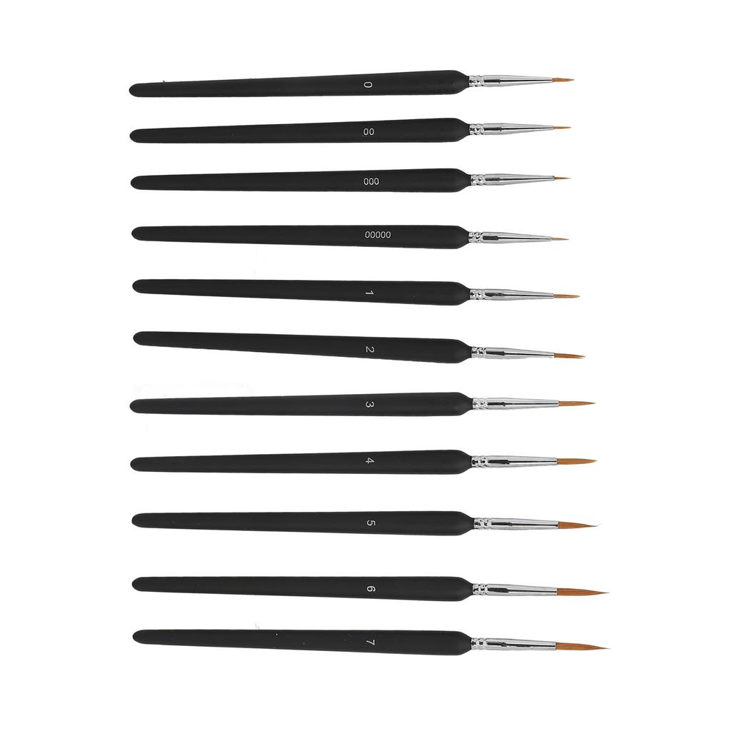 11PCS Fine Detail Paint Brush Set Multipurpose Soft Texture Thin Tip Paint Brushes Miniature Model Brushes for Art
