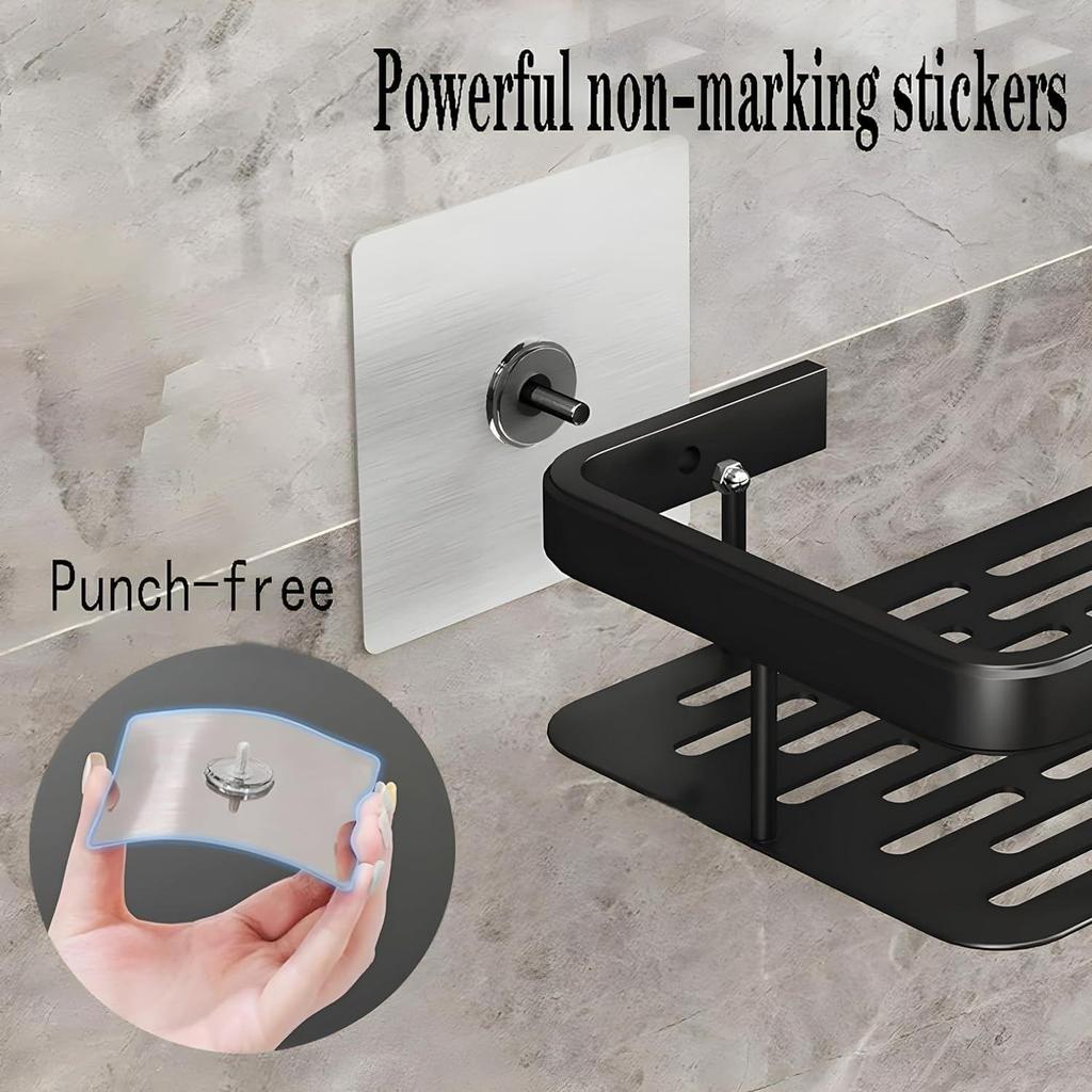 1 Pcs Aluminium Heavy Duty Self Adhesive Bathroom Shelf, Modern Style, Wall Mounted, Single Shelf,