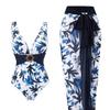 1011 Popular One-piece Swimsuit Female Sexy European and American High-end Swimsuit Beach Suit Huludao
