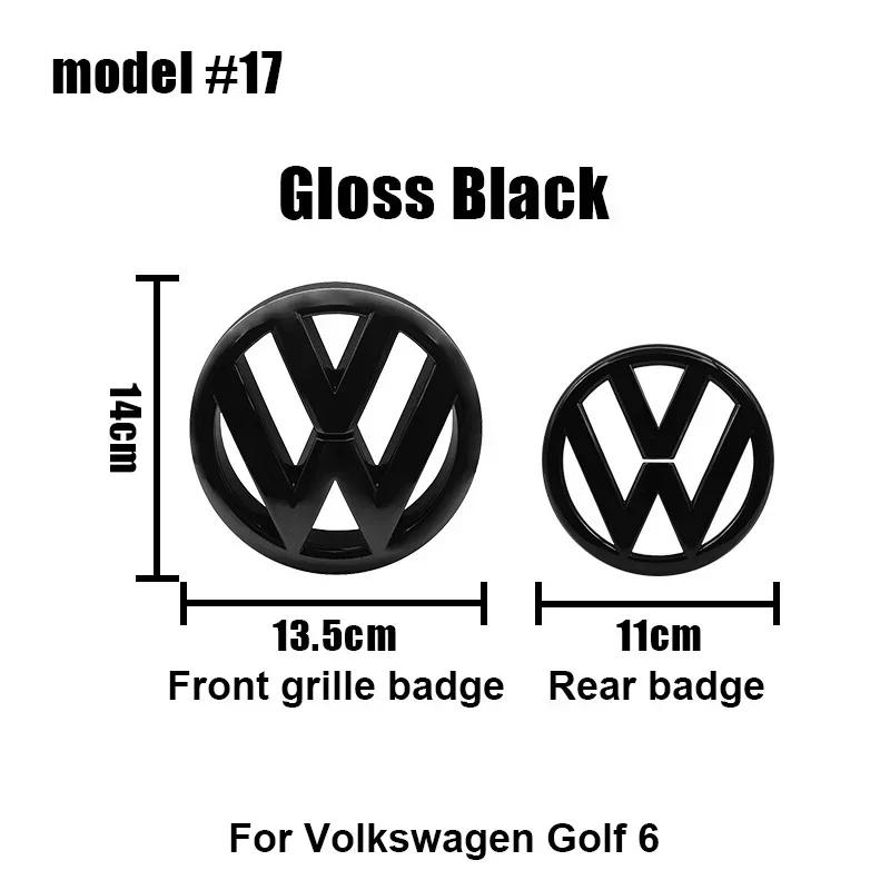 New High-Quality Black or Silver For VW Volkswagen Golf 6 MK6 Front Grille Badge & Rear Trunk Logo Cover Replacement Access