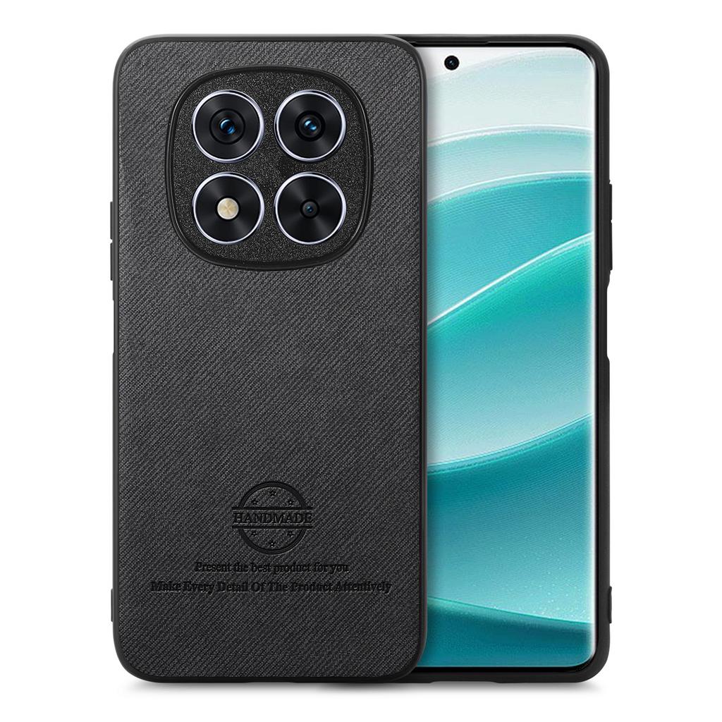 For Xiaomi Redmi Note 14 Pro 5G Leather Phone Back Cover with Cloth Texture