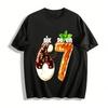 Fun Dessert Print 67 Graphic Casual Top Pure Cotton T-shirt