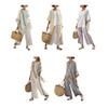Women's Stripe 2 Piece Outfit Crew Neck Half Sleeve Top And Wide Leg Pants Set Casual Loose Beach Set