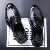 2025 Leather Shoes Men's Dress Business British Style Derby Shoes Top Cowhide Premium Wedding Dress Leather Shoes Black