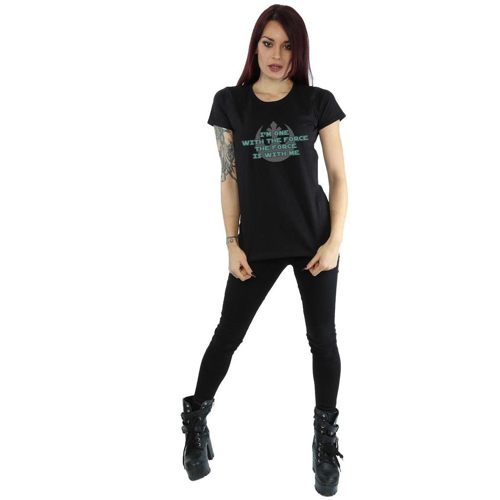 Star Wars Womens/Ladies Rogue One I´m One With The Force Green Cotton T-Shirt