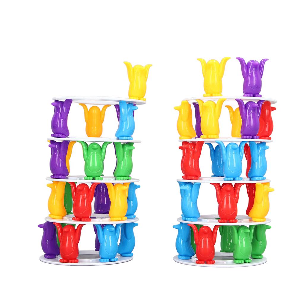 Balancing Block Stacking Game Penguins Exercise Hand Eye Coordination Tower Game Stacking Game for