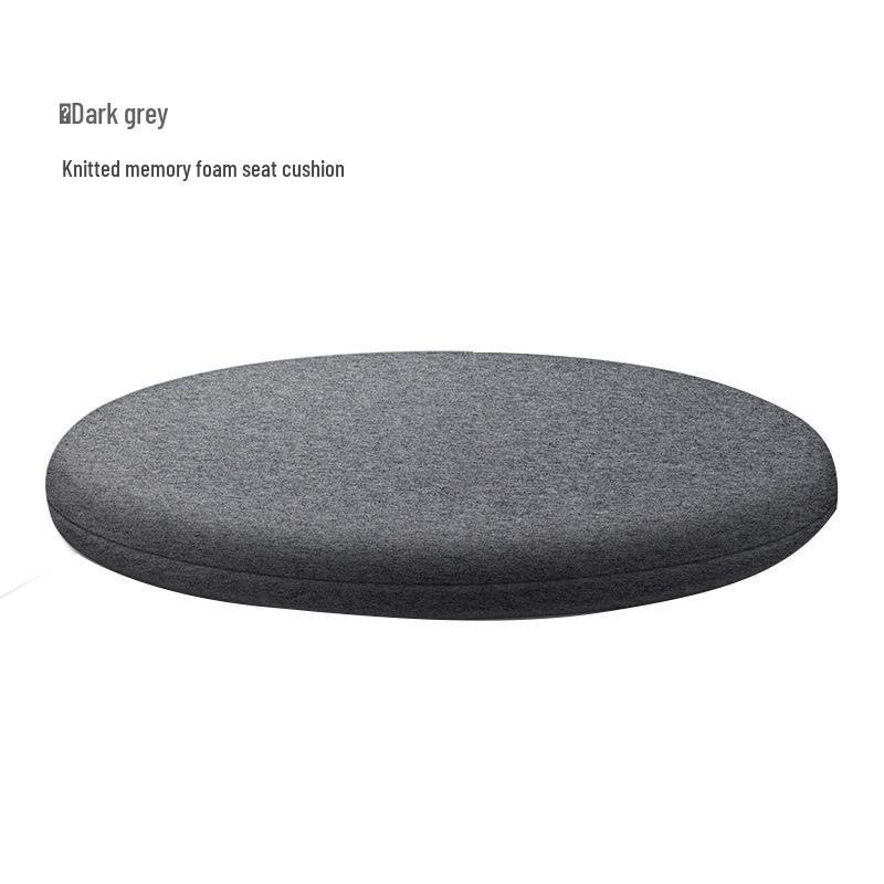 MUJI-Style Tatami Round Memory Foam Seat Cushion - Breathable, Solid Color, Tie-On for Office Chair