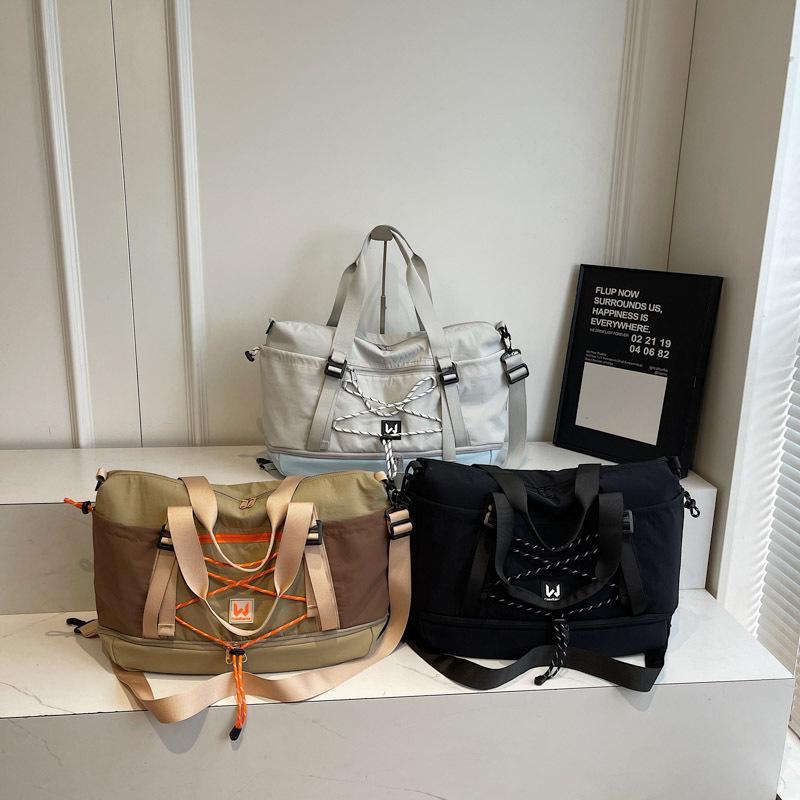 Large Capacity Travel Storage Bag Dry Wet Separation Can Be Used To Pull Rod Fitness Handbag Independent Shoe Storage Portable Crossbody Bag