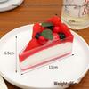 PU Fruit Cake Slice Model - Dessert Cream, Pudding, and French Mousse Display