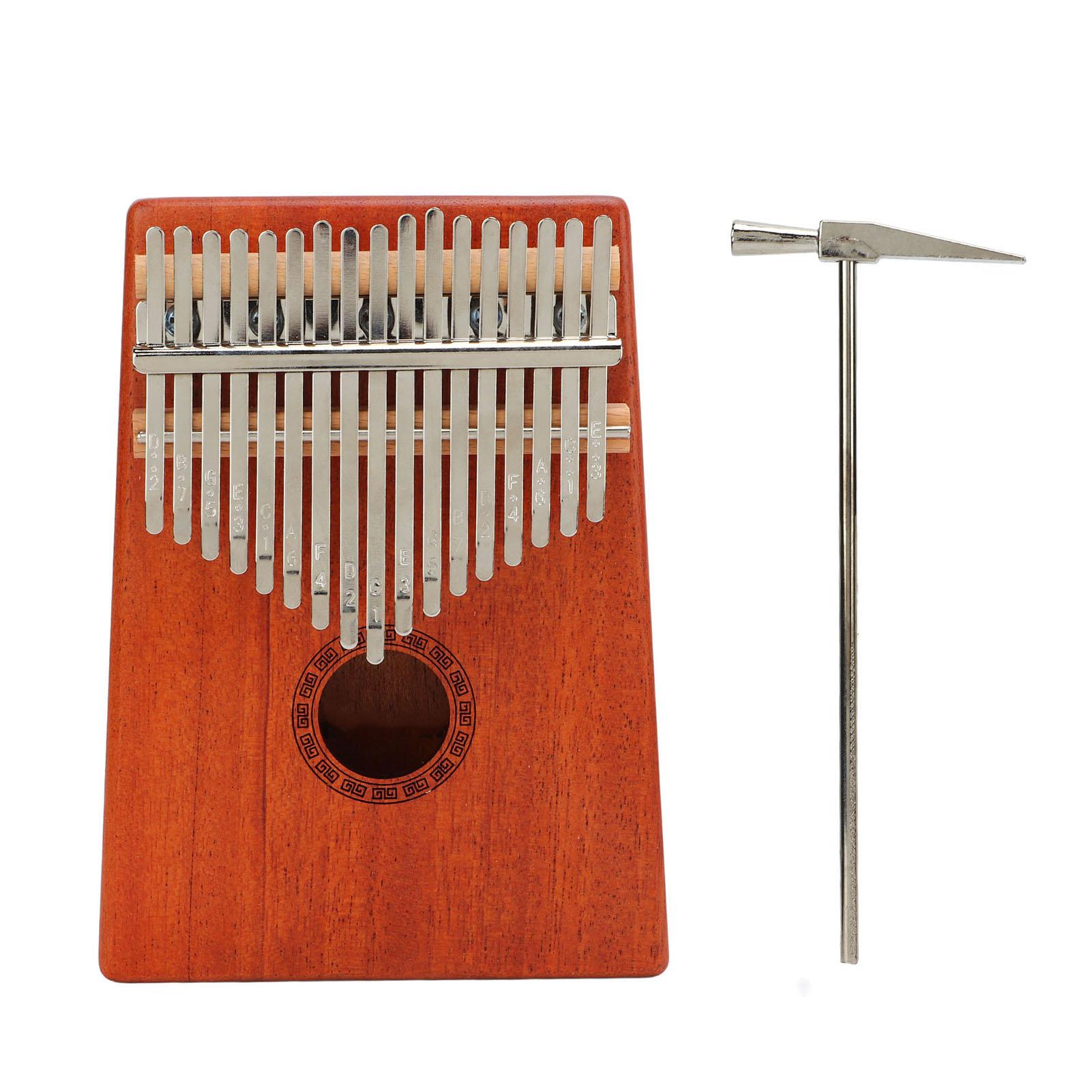 17 Tones Thumb Piano Set 17 Keys Kalimba with Tuning Hammer Mini Finger Musical Instrument