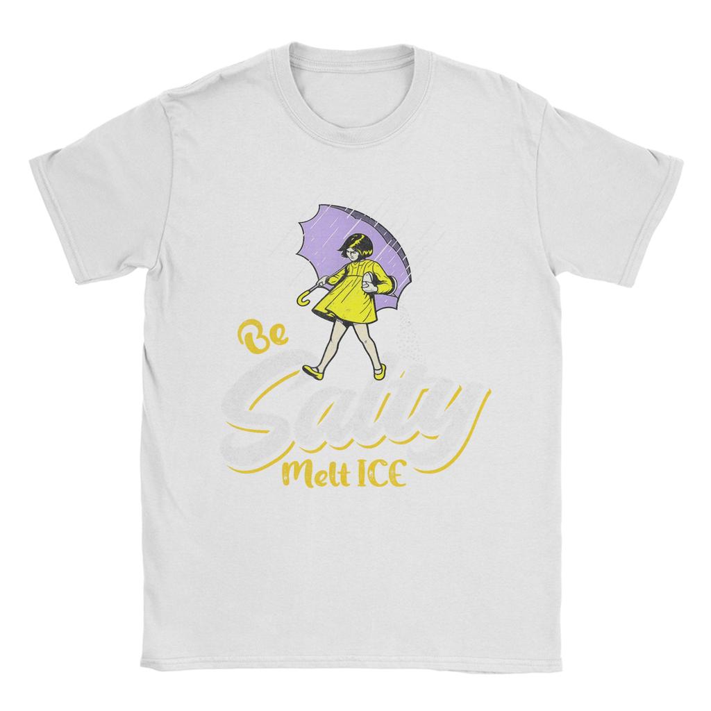 Oversized T Shirt Beach Be Salty Melt ICE  Fashion TShirts  Cotton Tshirt for Couple Y2K Funny Wholesale Short Sleeve Top Tees