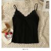 New Lace Back Strappy Tank Top with Fixed Cup and Chest Pads