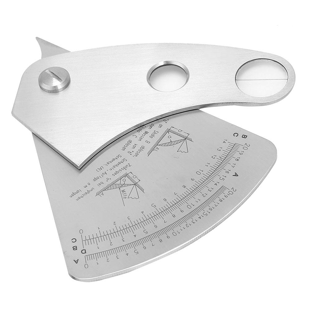 Stainless Steel Fan Shaped Weld Gauge Welding Inspection Tool