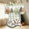 Men's Quick-Dry Neck Short Sleeve T-Shirt with Christmas Print