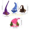 49MD Creative Wizard Hat Halloween Artificial Flower Decor Angled Witch Hat Cospl
