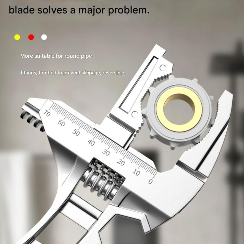 6-68mm Adjustable Double Use Wrench Pipe Wrench for Faucet/Connecting Pipe/Shower Head Hand Tool for Water Pipe