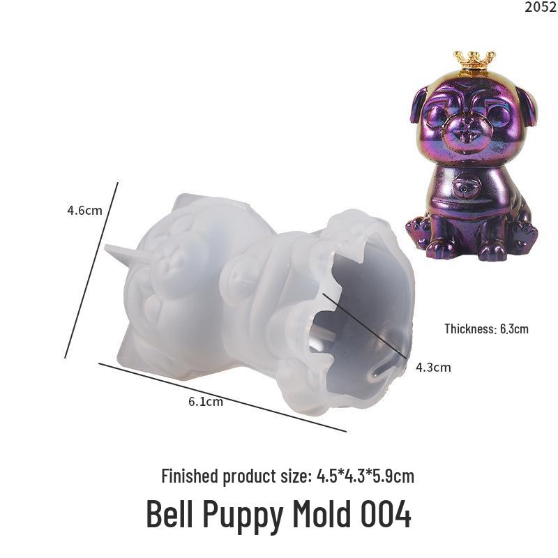 Silikonform für DIY-Katzen-, Husky-, Französische Bulldoggen-, Golden Retriever-Kerzen- und Schlüsselanhänger-Ornamente