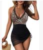European And American Mesh Drawstring Slimming Sexy Bodycon Swimsuit
