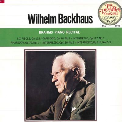 LP Record WILHELM BACKHAUS  Backhaus Brahms Recital Six Pieces SLC6043 LONDON 1973 Japan Obi Classical Used