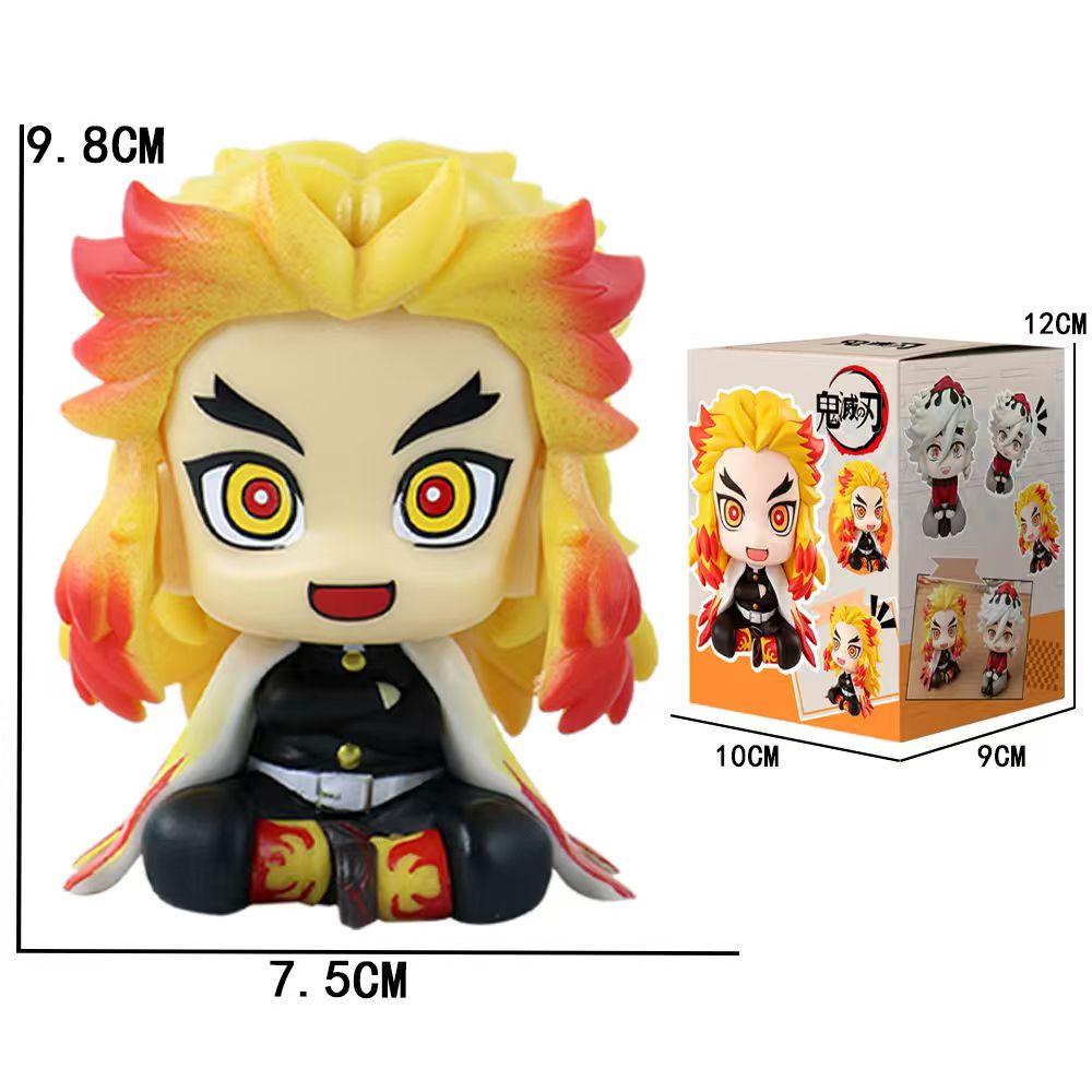 Q-Version Dämonentöter Sitzende Geisterpuppe Tanjiro Nidouzi Inosuke Zenizu Figur Actionfigur Filmmodell Spielzeugpuppe