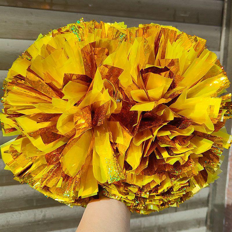 Rainbow Laser Cheerleading Pom Poms