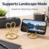 Support de téléphone en métal en forme de cœur Mode Support pour téléphone portable de bureau Support paresseux Organisateur Pour bureau Chambre à coucher Regarder des vidéos Décor