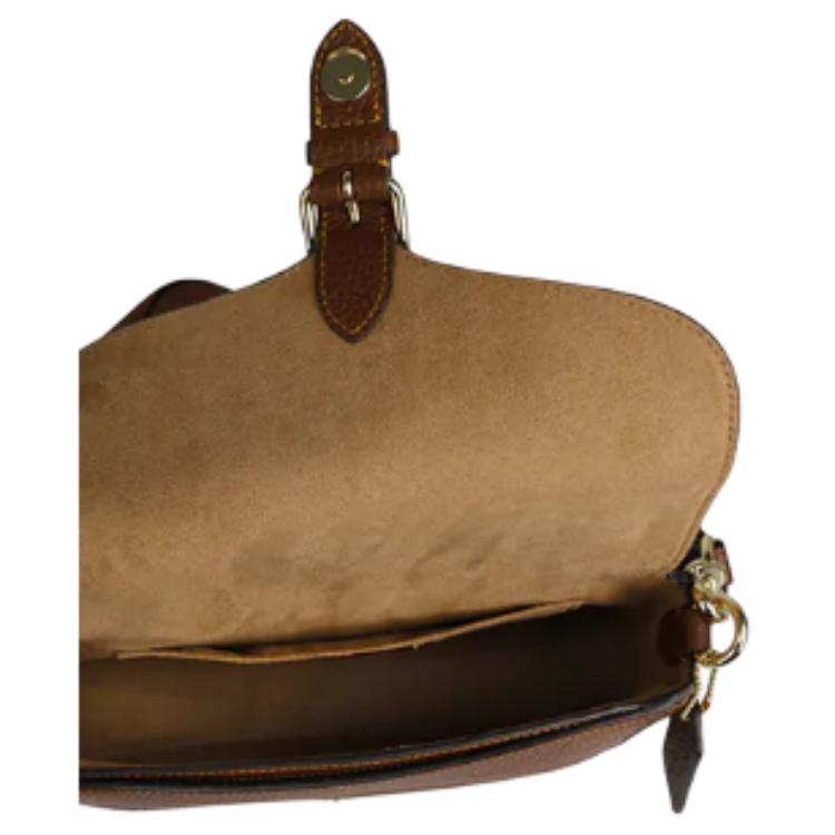 Coach Amelia 24 Brand Logo Classic Litchi Leather Shoulder Bag Medium Women Shoulder Bag Brown CP107-IMBRN