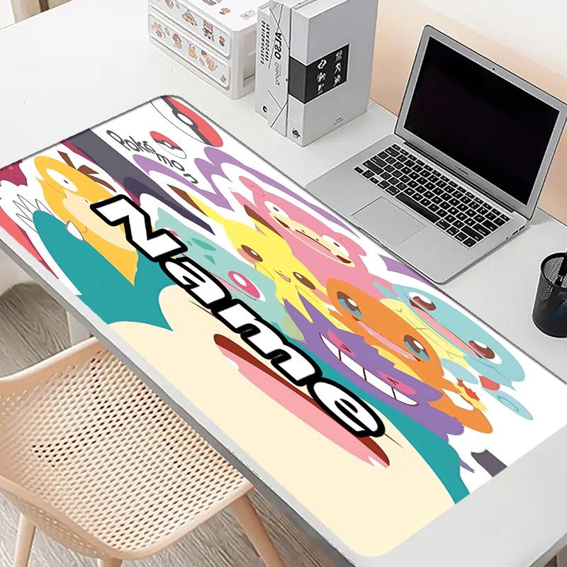 Tappetino Mouse Personalizzato con Nome e Motivo Anime, Tappetino da Scrivania per Laptop PC, Tappetino Decorativo da Scrivania per Tastiera di Casa, Regalo