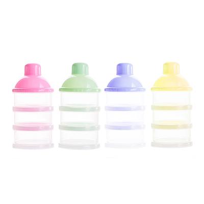 Three Grid Baby Food Storage Box Portable Milk Powder Formula Dispenser Food Container Storage Box